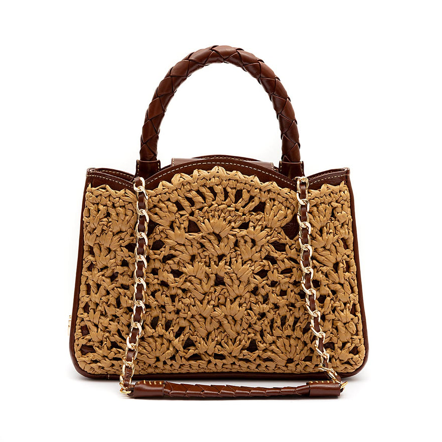 BOLSA ELIS MINI TOTE CROCHÊ NATURAL