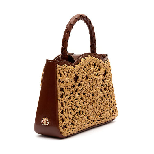 BOLSA ELIS MINI TOTE CROCHÊ NATURAL